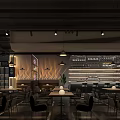 Modern Bar Interior Design With Pendant Lighting Bar Counter And Seating Area