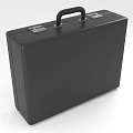 Black Hard Shell Briefcase With Sturdy Handles Professional Design And Metal Clasps