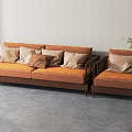 New Chinese Style Combination Sofa Combination 3d model