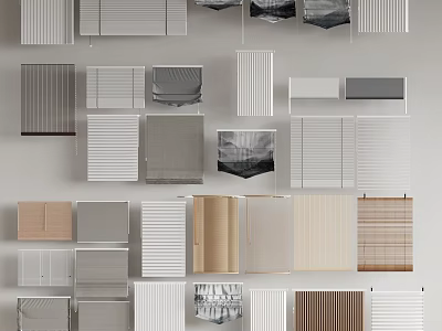 venetian blinds roman blinds 3d model