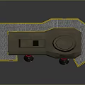 Industrial Machinery Equipment With Metallic Structure Yellow Railings Ladders And Thruster Units