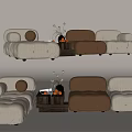 Modern Combination Sofa 3d model