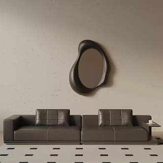 Modern three-seat sofa 3d model