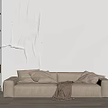 Modern double sofa 3d model