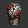 Stylish Cap With Basketball Pattern Soccer Texture And Camouflage Brim Mesh Design