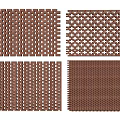 Copper Metal Room Dividers With Various Grid Patterns For Interior Design 3d model