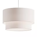 Modern Beige Black White Fabric Pendant Lights with Cylindrical Shades and Soft Glow