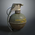 Military Hand Frag Grenade With Metal Body Safety Pin And Comp B Marking