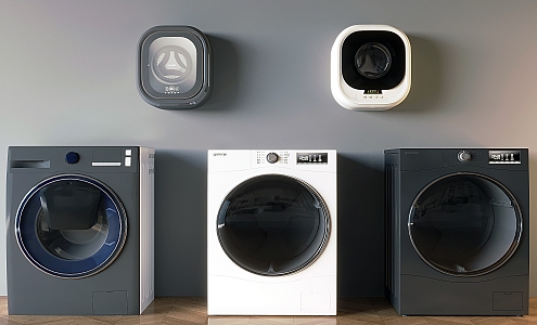 Modern Washer Dryer Wall Mounted Washing Machine 3d model