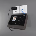 Modern punch card machine face recognition attendance machine 3d model