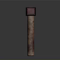 Vintage Style Hammer With Red Black Head And Wooden Handle As Weapon