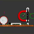 Cola Cola Can Science Experiment Model With Wooden Base Red Green Coils And Metal Stands