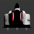 Parmigiani Speed Lab Single Seater Race Car With White Red Black Stripes Streamlined Design