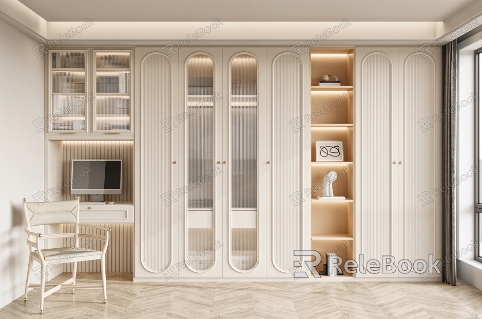 Cream wardrobe French wardrobe model