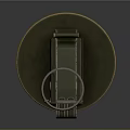 Green And Orange Hand Grenade With Cylindrical Body Pull Ring And Text Markings