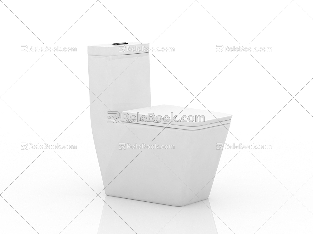 Modern toilet seat 3d model