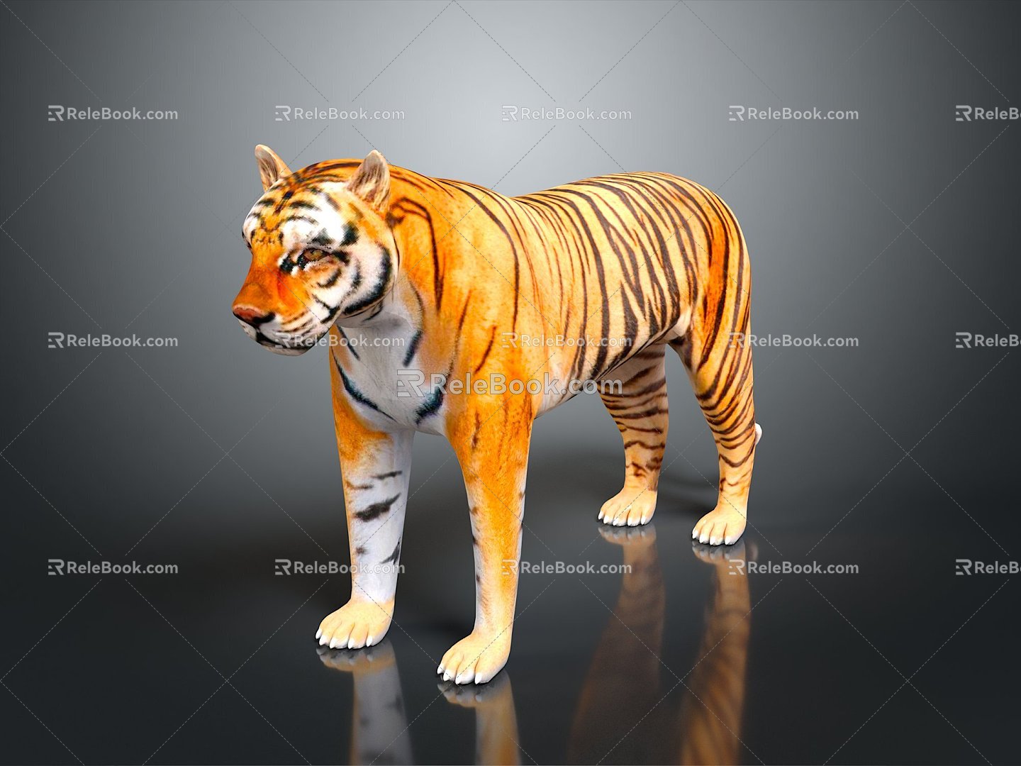 Modern tiger tiger tiger tiger downhill tiger 3d model