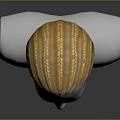 3D Game Film Character Head Model With Blonde Hair And Stylized Design Features