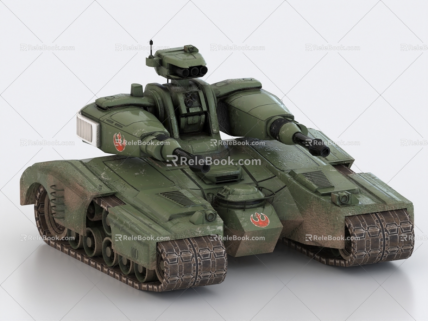 Sci-fi tank apocalypse tank sci-fi mecha war robot 3d model