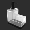 Clear Plastic Bathroom Accessories With Soap Dispenser And Storage Compartment