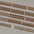 Wooden Railings With Various Decorative Designs For Outdoor Garden
