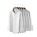 modern clothes shirt women white black dark 3d model