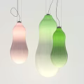 Modern Minimalist Gourd Shaped Pendant Lights in Pink Green and Light Green for Soft Interior Design
