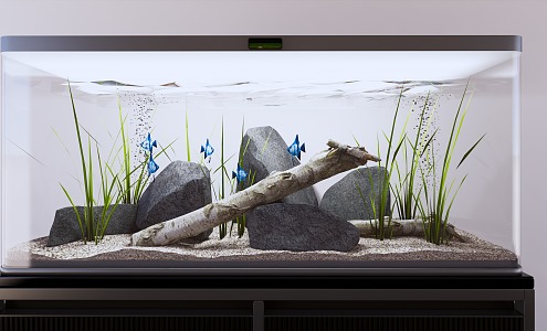 Modern Fish Tank Furniture 3d model