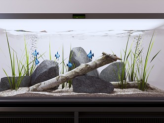 Modern Fish Tank Furniture 3d model