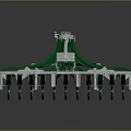 Advanced Tillage Agricultural Machinery With Green Pipes And Silver Frame Components