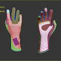 White and Gray Gloves Featuring Grip Palm Design and Breathable Panels for Sports Use