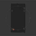 Black Vertical Electronic Equipment With Green Top Panel Red Indicator Light And Front Glass Door