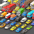 Different Types of Vehicles Including Cars Trucks Vans and Colorful Models