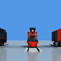 Different Train Models On Railway Tracks With Various Designs 3d model