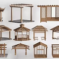 Modern landscape gallery landscape pavilion landscape framework pavilion skeleton 3d model