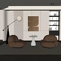 Modern Casual Sofa Combination Single Sofa 3d model