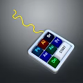 Computer Shortcut Controller With Adobe Software PS AI PR Colorful Function Buttons