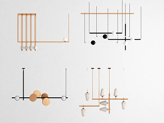 Modern chandelier 3d model