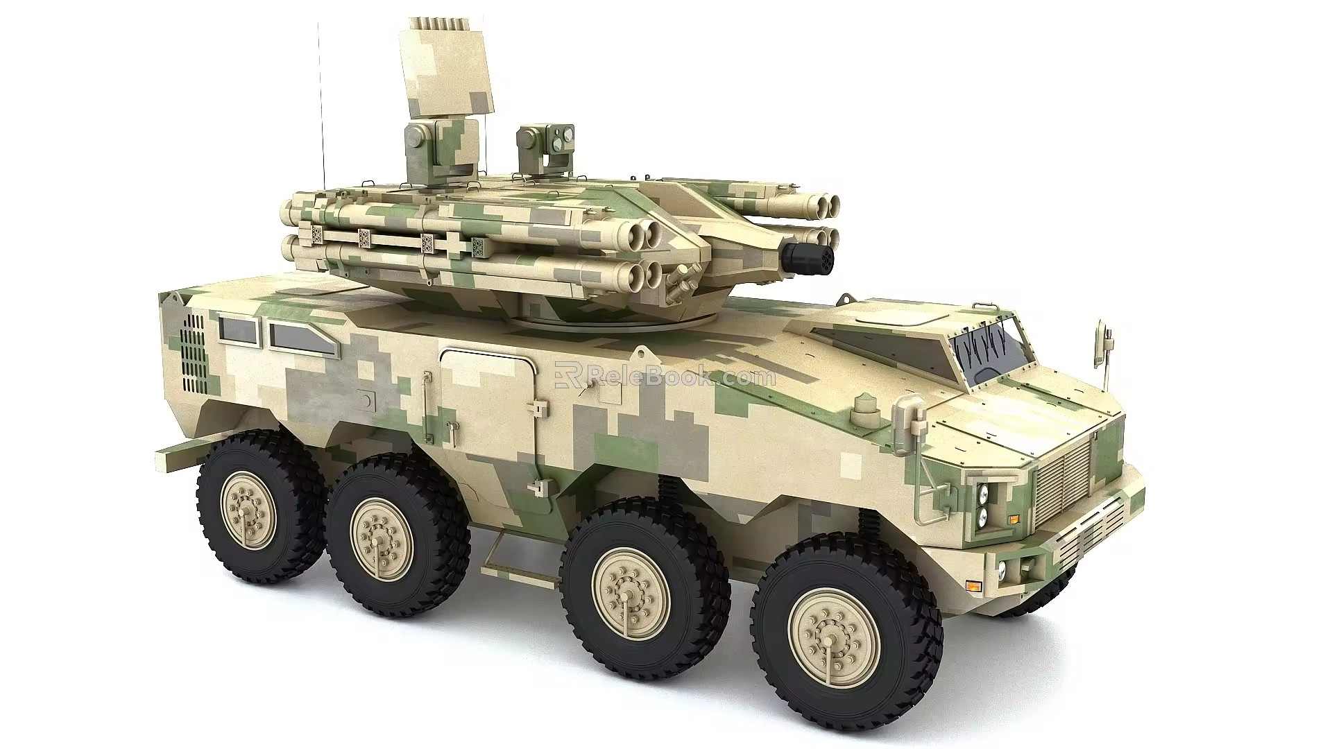 Domestic 625E artillery combined with weapon system 3d model