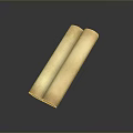 Essential Household Supplies Two Beige Paper Rolls For Daily Use And Home Needs