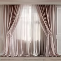 Elegant Soft Velvet Curtains In Light Pink With Sheer Layer For Window Decor