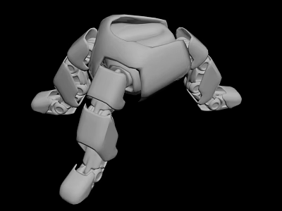 Gray Mechanical Robotic Component With Multi Jointed Legs And Detailed Structure 3d model