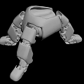Gray Mechanical Robotic Component With Multi Jointed Legs And Detailed Structure