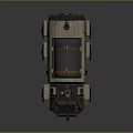Sand Colored Armored Military Vehicle With Tactical Weapon And Six Wheeled Design