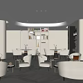 Luxury Sales Office Interior Design With Modern Sofa And Elegant Lighting Decor
