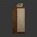Wooden Bookcases With Multiple Shelves Books Decorative Items On Top And Small Picture Frames