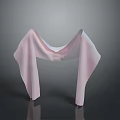 Stylish Elegant Soft Pink Silk Scarf Lightweight Flowy Fashion Accessory
