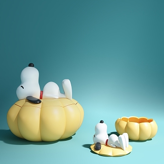 Modern Cartoon Doll Snoopy Halloween Pumpkin Ornaments 3d model