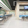 University cafeteria University cafeteria Staff cafeteria 3d model