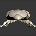 Metallic Silver Beetle Figurine With Water Droplets On Smooth Black Surface Showing Reflective Base Details